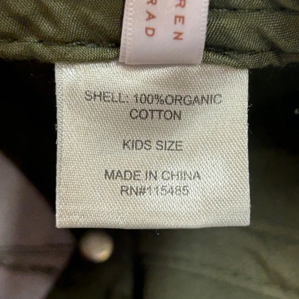Mini Cabin Tree Print Kids Green LC Lauren Conrad Baseball Cap Hat OSFM